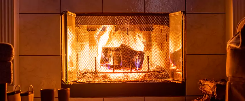 Mendota Hearth Landscape Fireplace Installation in Novi, Michigan