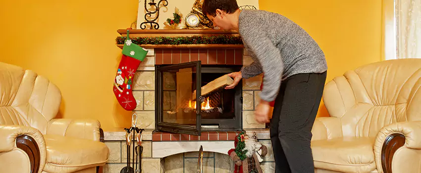 Rusted Metal Fireplace Restoration in Novi, Michigan