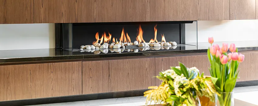 Double-height Fireplace Design Refurbishment in Novi, Michigan